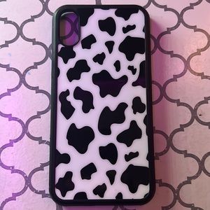 cow print iphone xs phone case.
